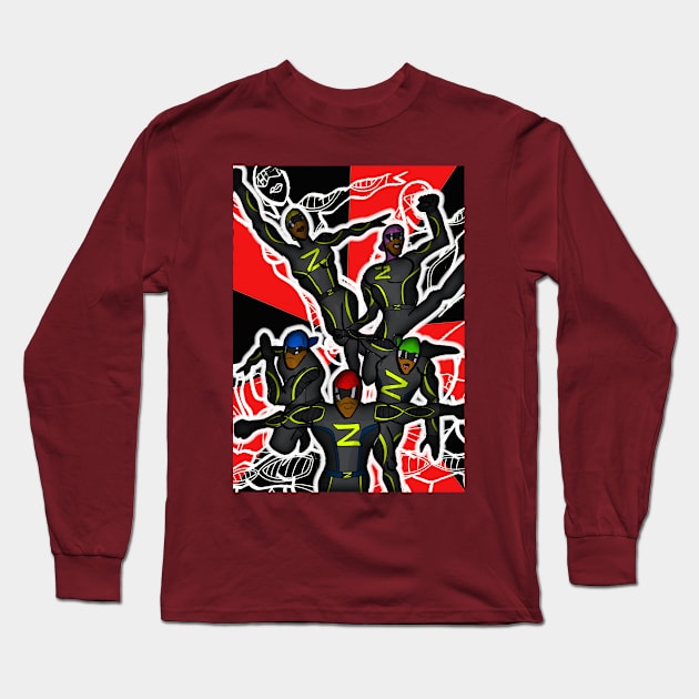 The Z-MEN animated series style Long Sleeve T-Shirt by ZTENZILA ZOZ SHIRTS